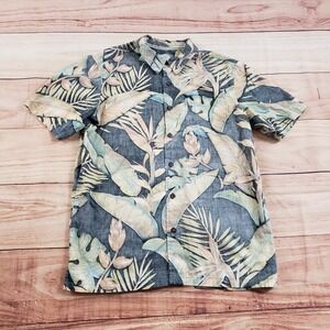 Jack Oneill Shirt Mens Small Black Beige Surfing Inside Out Button Camp Adult